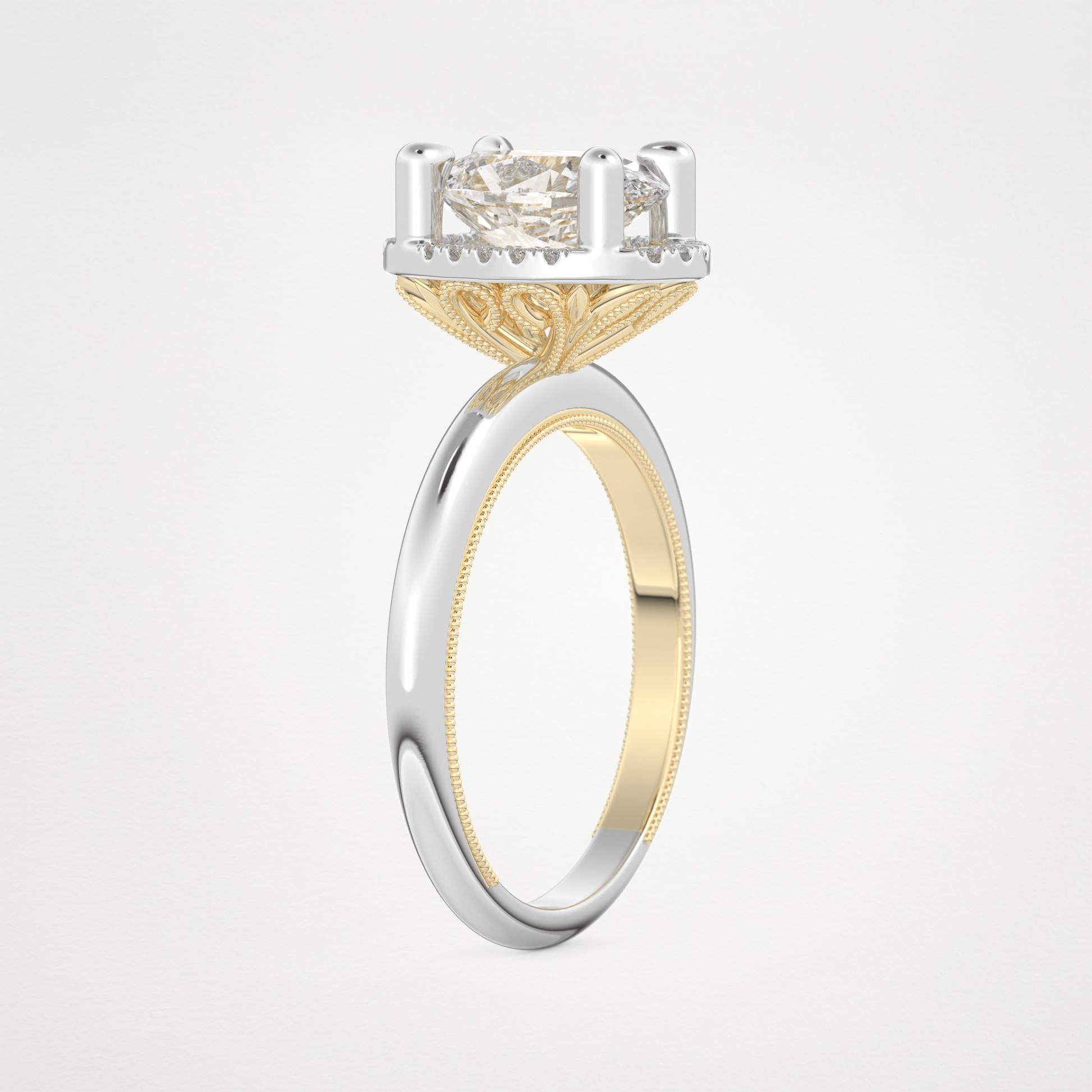 Oval Halo Lab Grown Diamond Engagement Ring