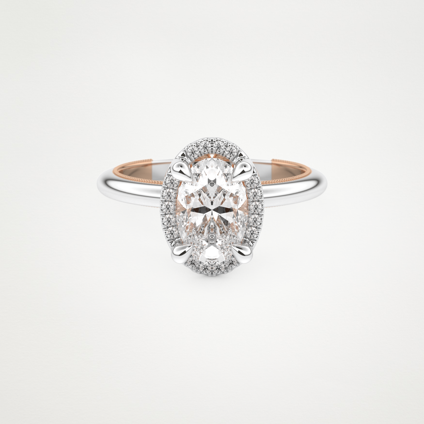 Oval Halo Lab Grown Diamond Engagement Ring
