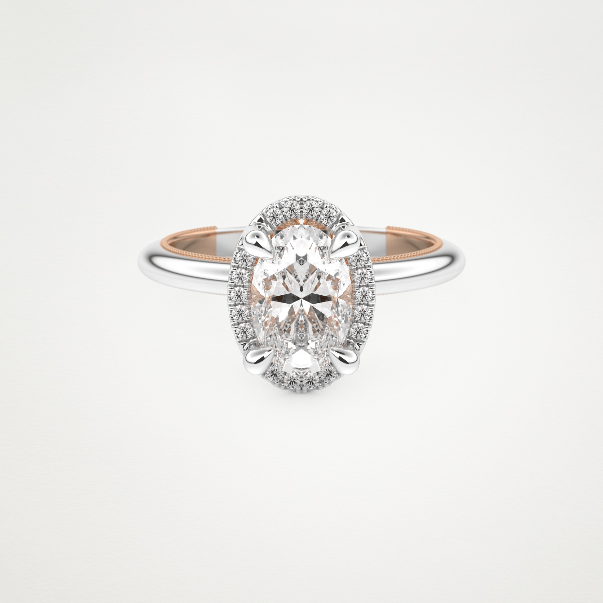 Oval Halo Lab Grown Diamond Engagement Ring