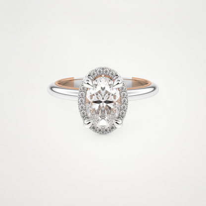 Oval Halo Lab Grown Diamond Engagement Ring