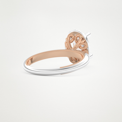 Oval Halo Lab Grown Diamond Engagement Ring