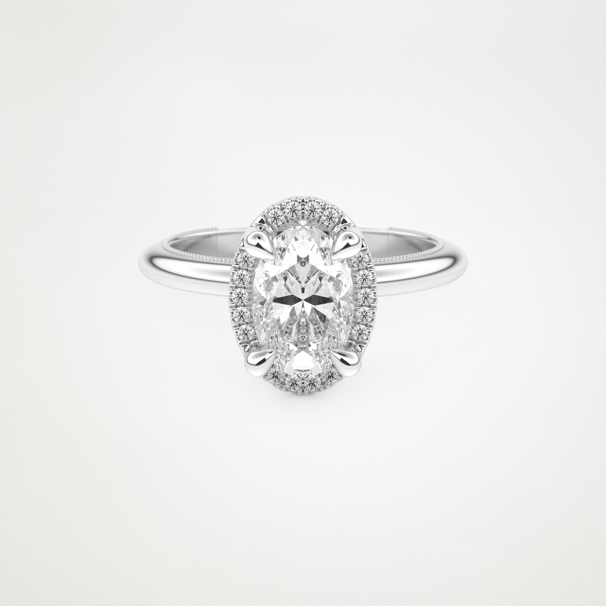Oval Halo Lab Grown Diamond Engagement Ring