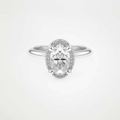 Oval Halo Lab Grown Diamond Engagement Ring