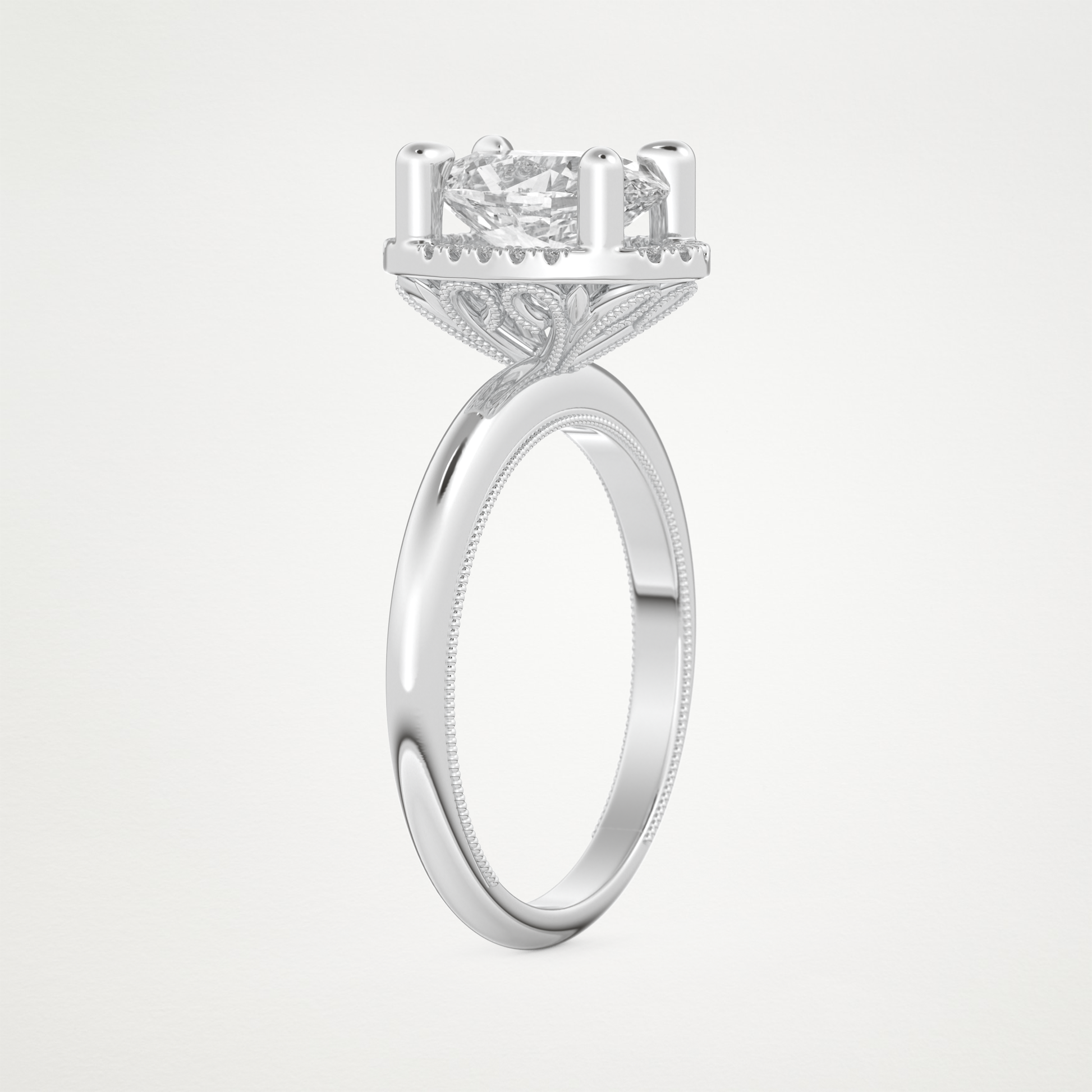 Oval Halo Lab Grown Diamond Engagement Ring