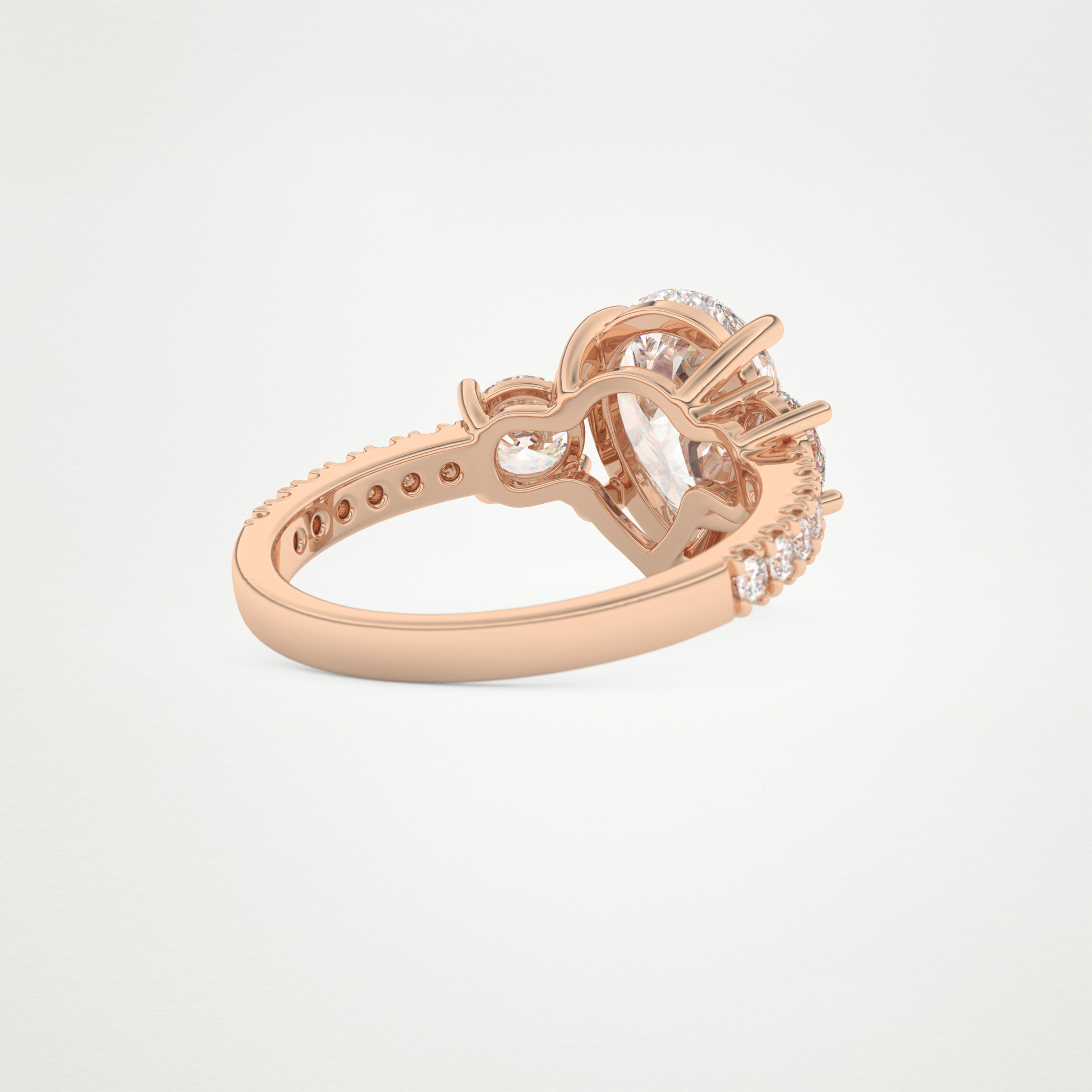 Pear Cluster Lab Grown Diamond Engagement Ring