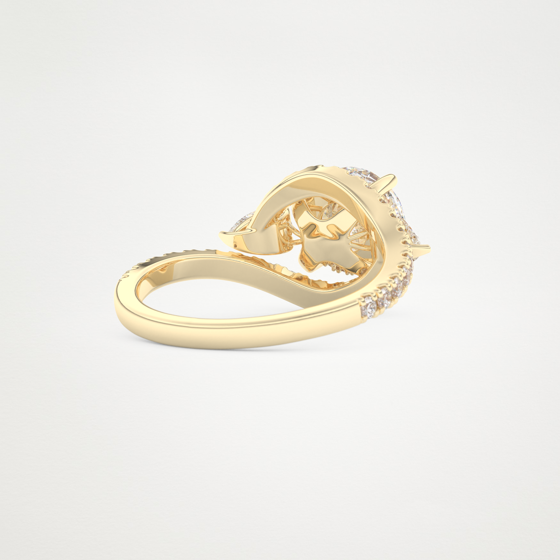 Round Cluster Lab Grown Diamond Engagement Ring