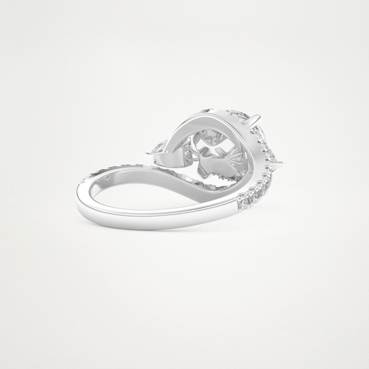Round Cluster Lab Grown Diamond Engagement Ring