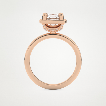 Round Pave Lab Grown Diamond Engagement Ring
