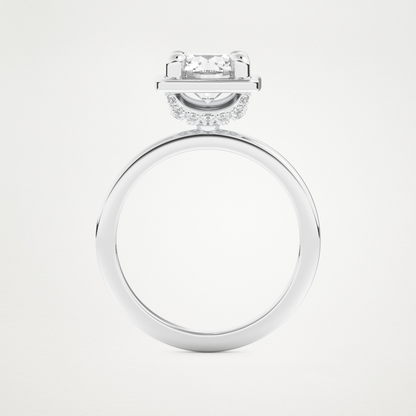 Round Pave Lab Grown Diamond Engagement Ring