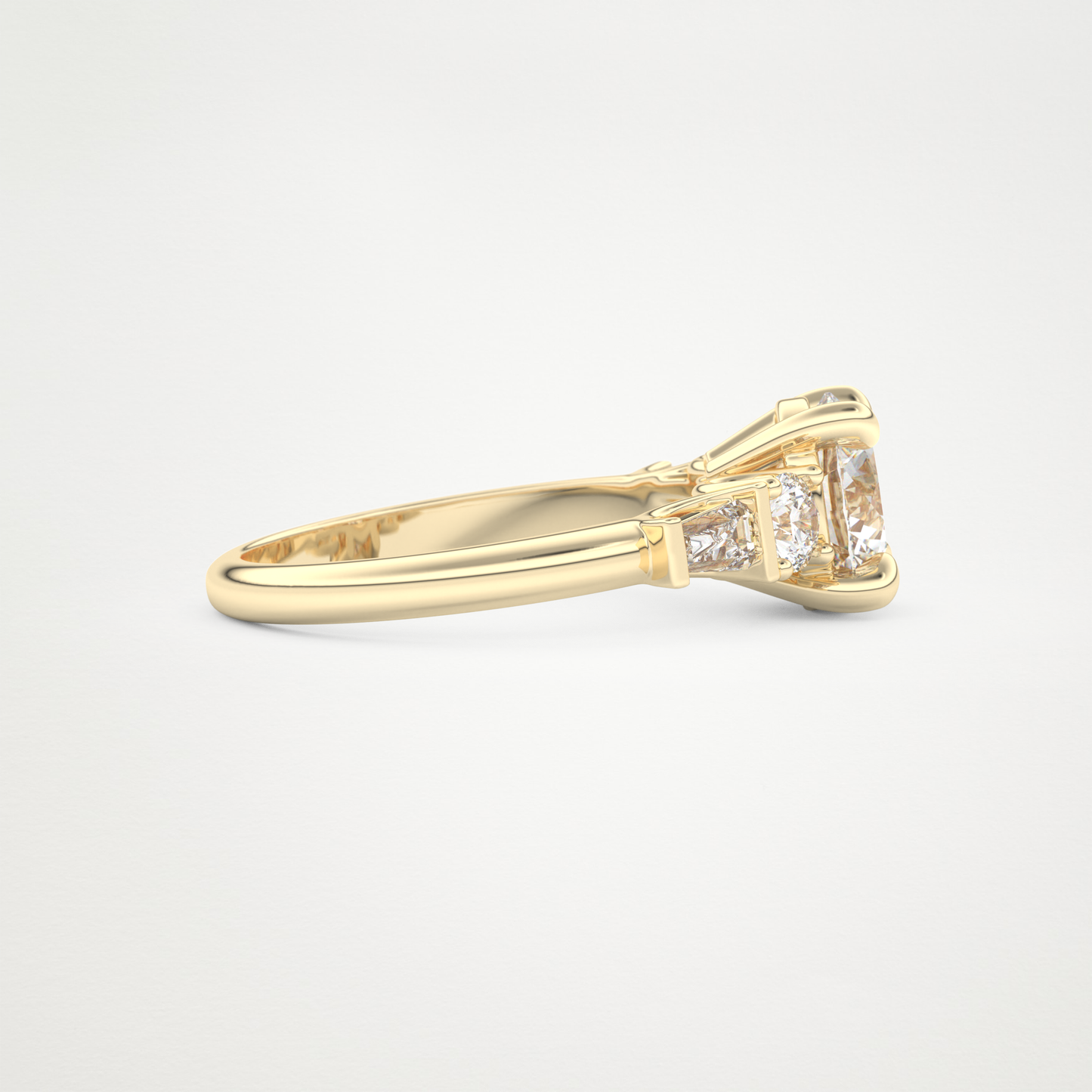 Round Cluster Lab Grown Diamond Engagement Ring