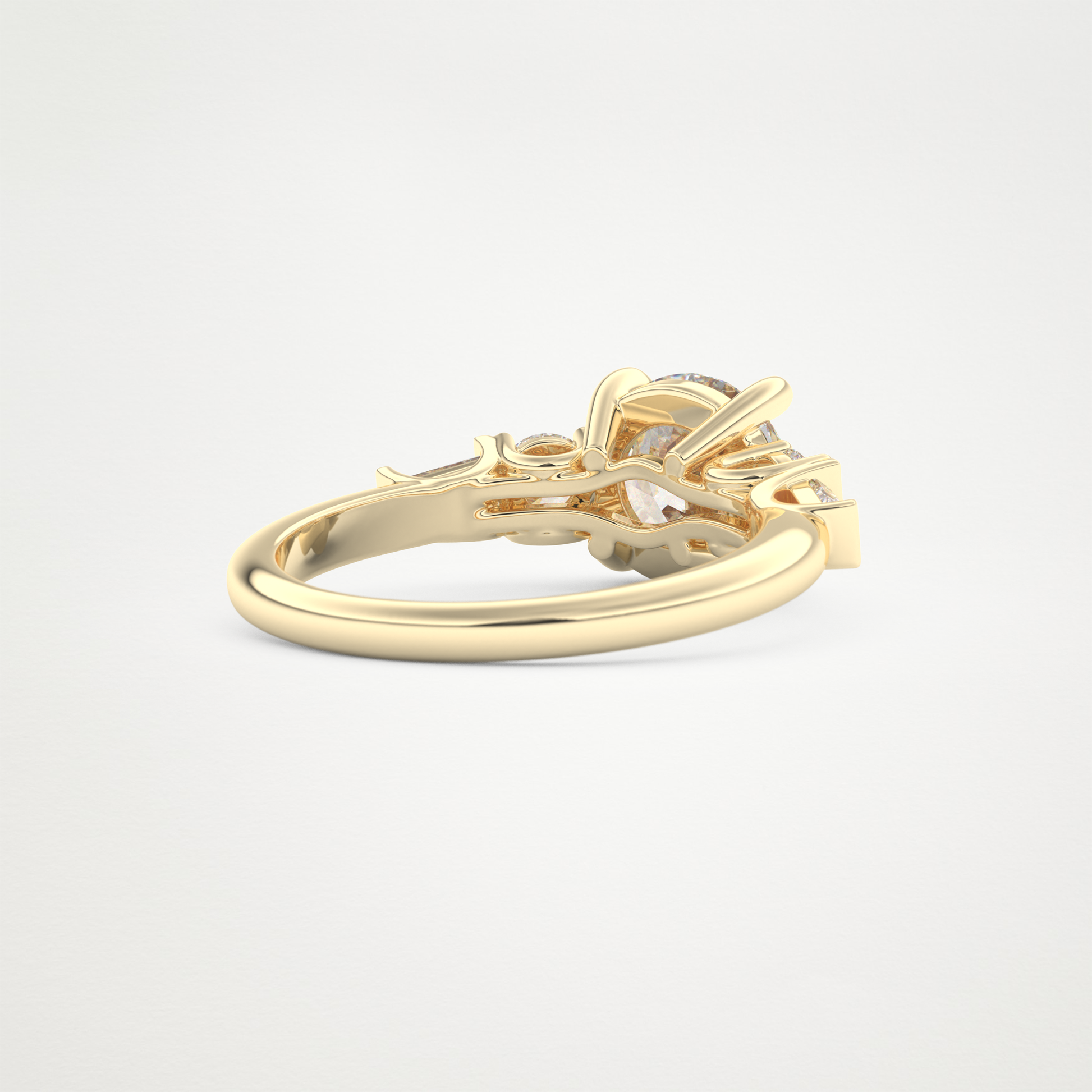 Round Cluster Lab Grown Diamond Engagement Ring