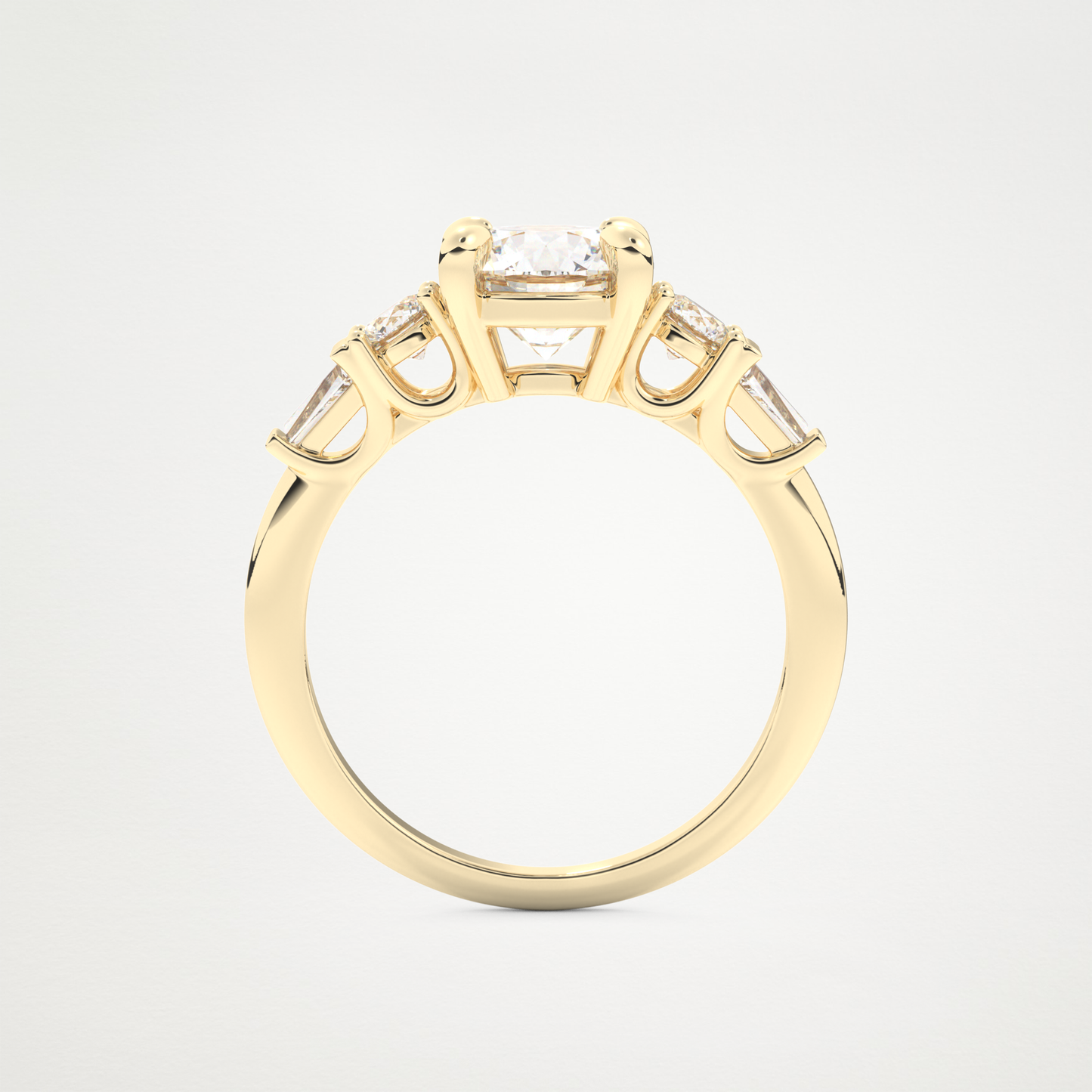 Round Cluster Lab Grown Diamond Engagement Ring