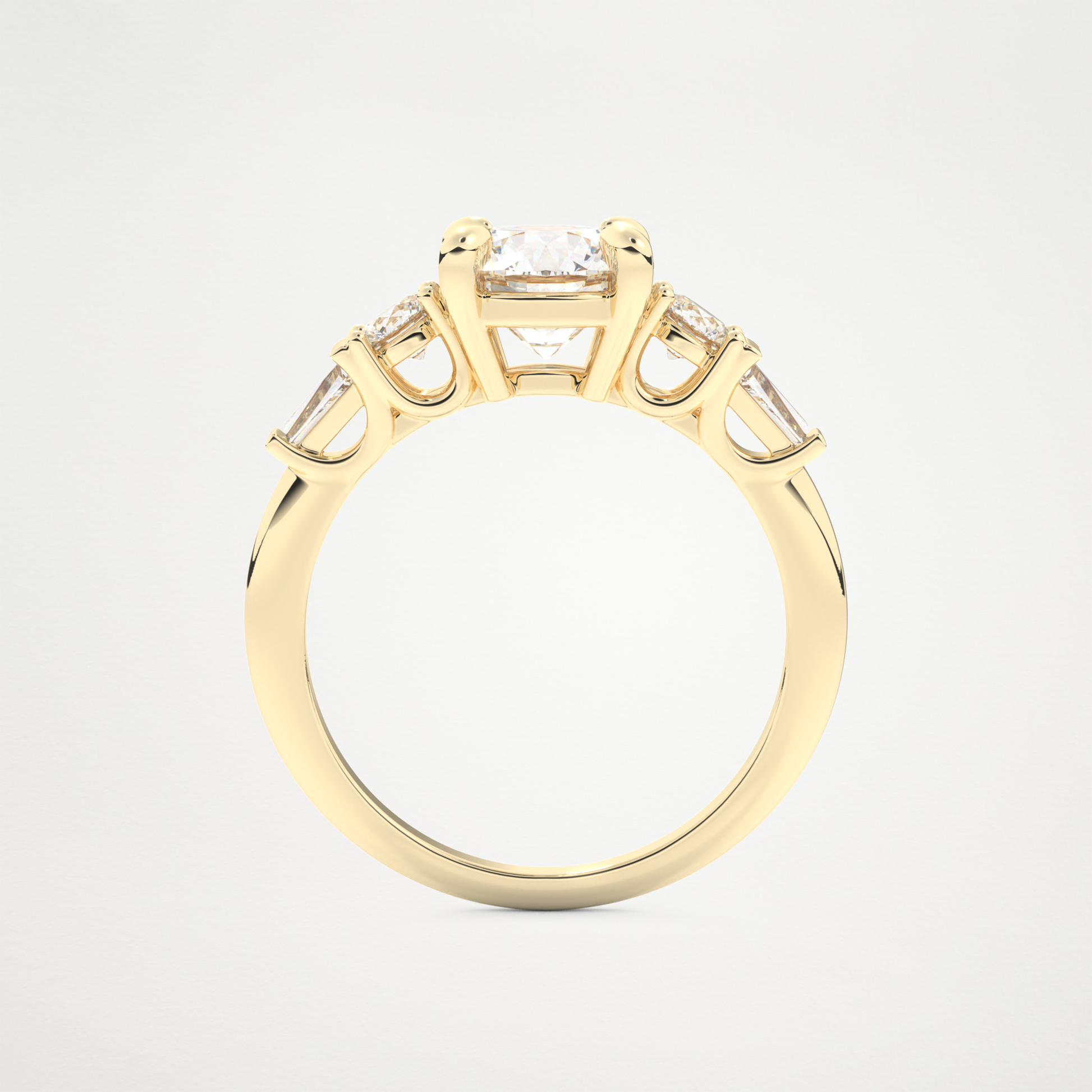 Round Cluster Lab Grown Diamond Engagement Ring