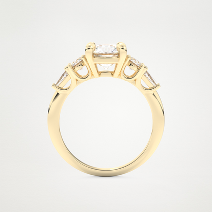 Round Cluster Lab Grown Diamond Engagement Ring