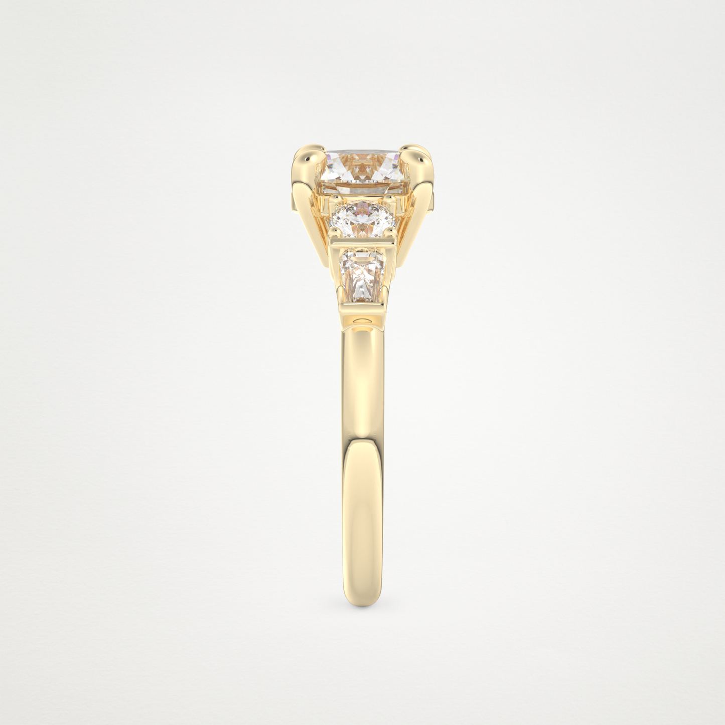 Round Cluster Lab Grown Diamond Engagement Ring
