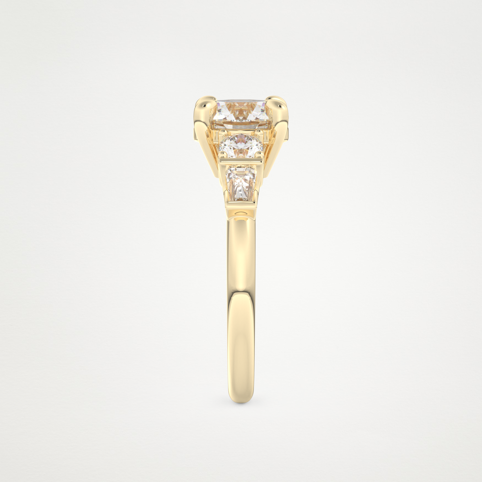 Round Cluster Lab Grown Diamond Engagement Ring