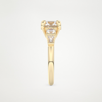 Round Cluster Lab Grown Diamond Engagement Ring