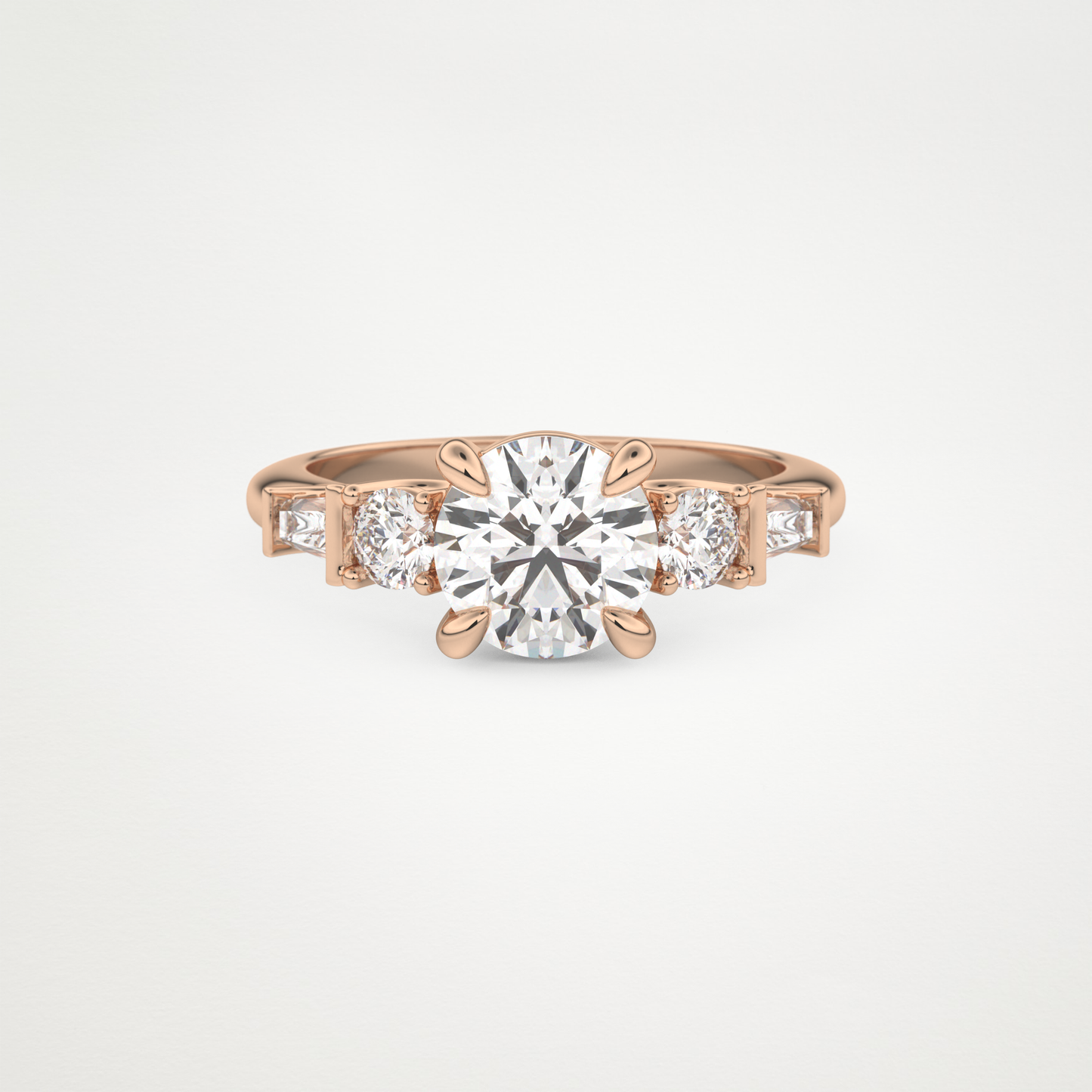 Round Cluster Lab Grown Diamond Engagement Ring