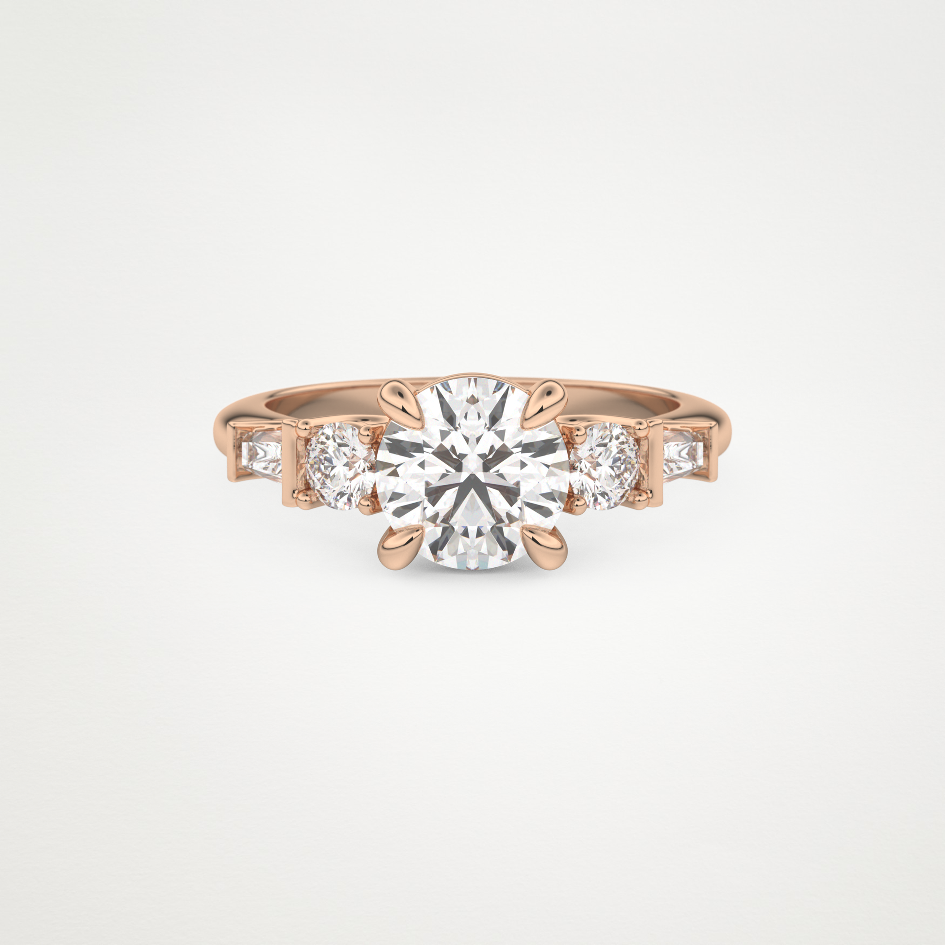 Round Cluster Lab Grown Diamond Engagement Ring