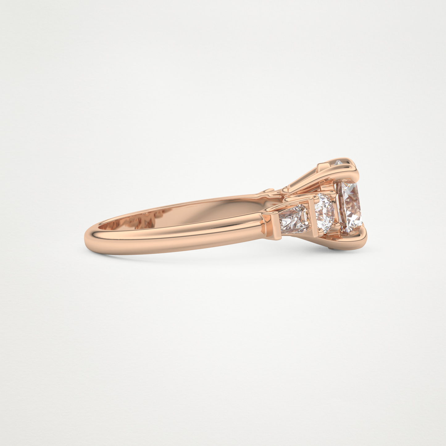 Round Cluster Lab Grown Diamond Engagement Ring