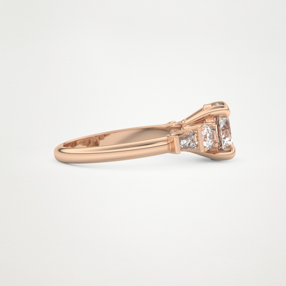 Round Cluster Lab Grown Diamond Engagement Ring