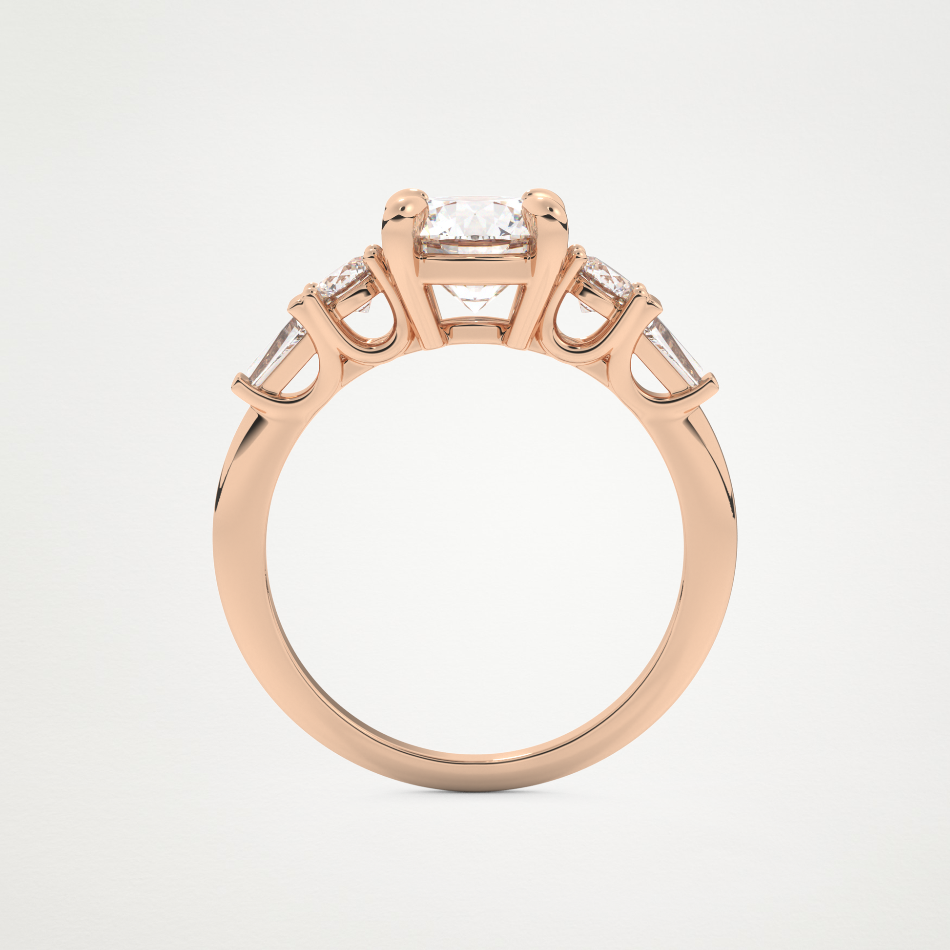 Round Cluster Lab Grown Diamond Engagement Ring