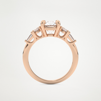 Round Cluster Lab Grown Diamond Engagement Ring