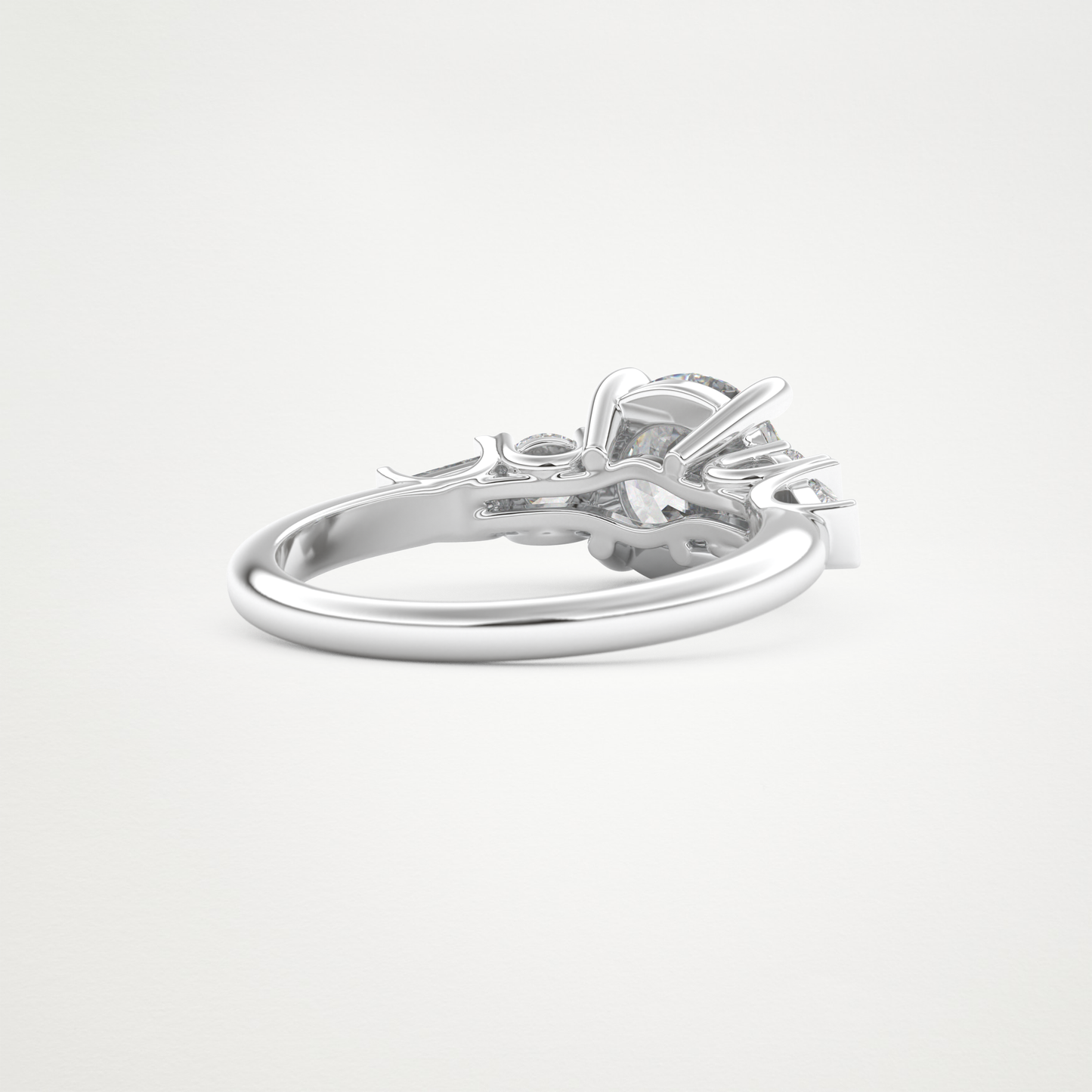 Round Cluster Lab Grown Diamond Engagement Ring