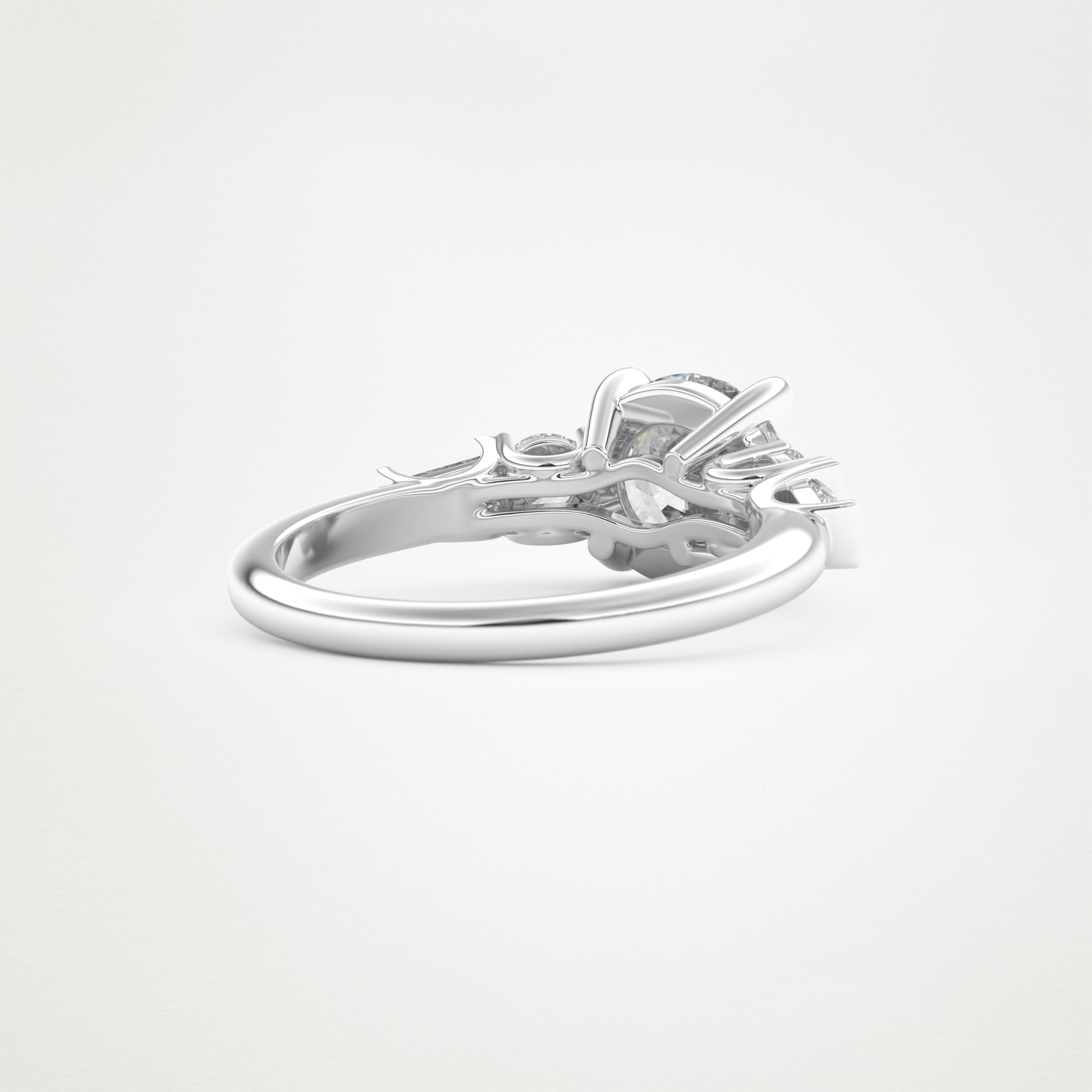 Round Cluster Lab Grown Diamond Engagement Ring