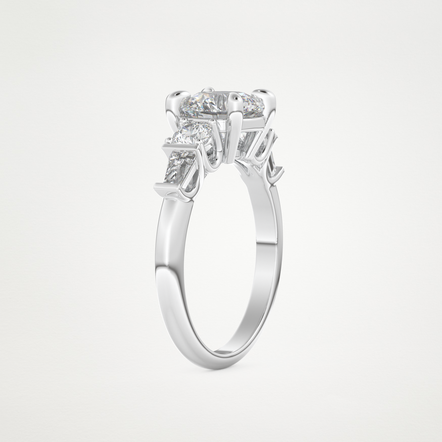 Round Cluster Lab Grown Diamond Engagement Ring
