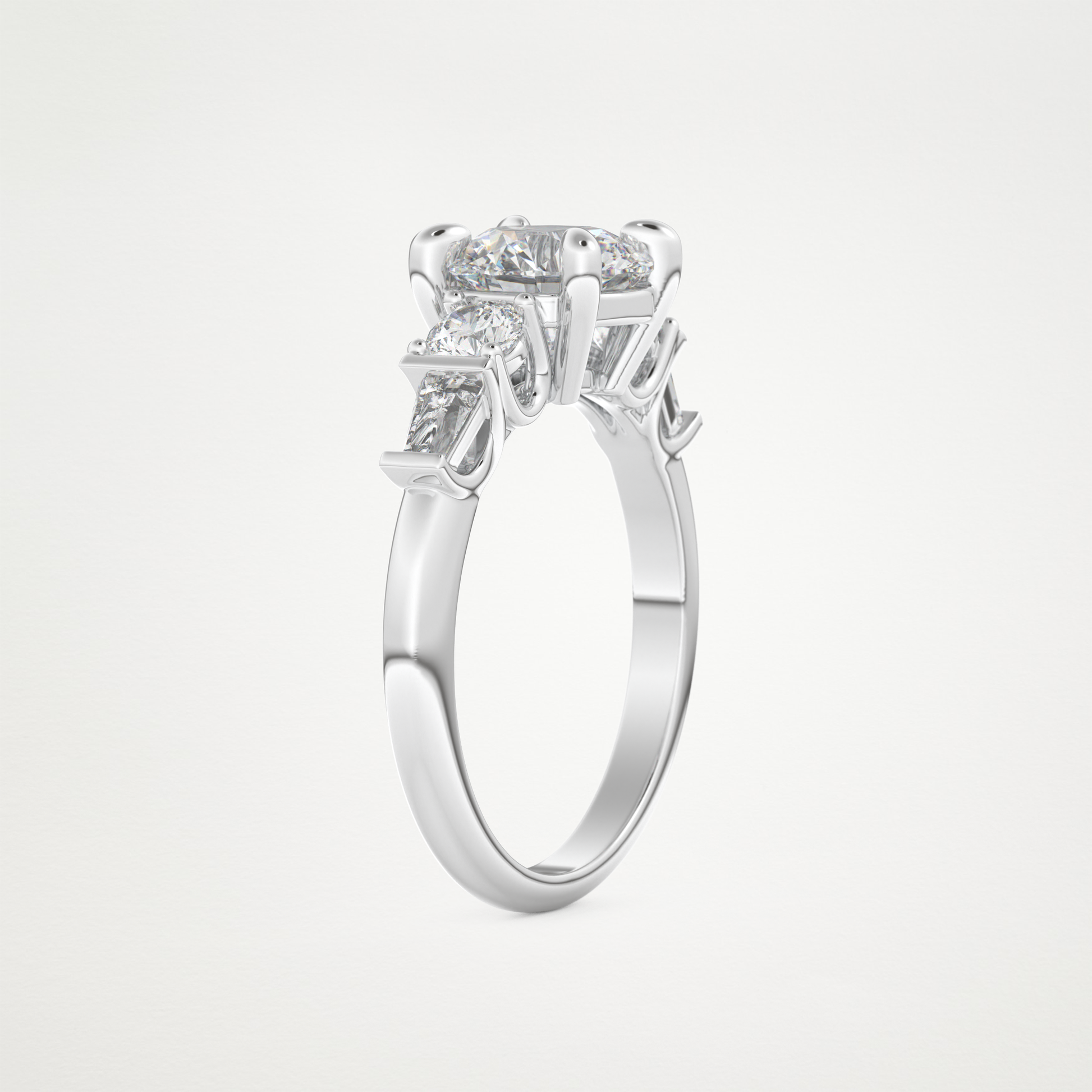 Round Cluster Lab Grown Diamond Engagement Ring