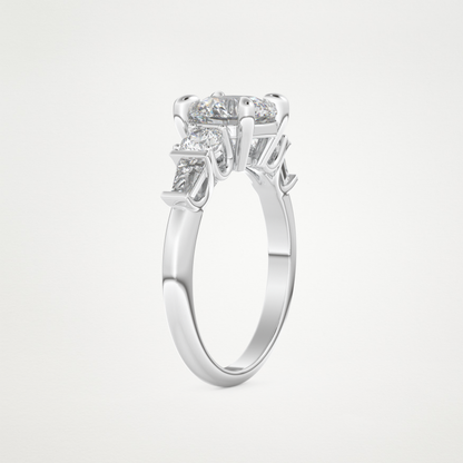 Round Cluster Lab Grown Diamond Engagement Ring