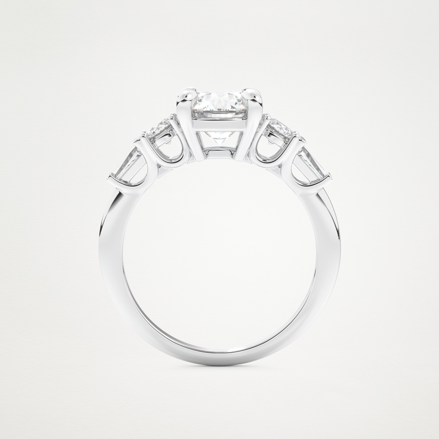 Round Cluster Lab Grown Diamond Engagement Ring