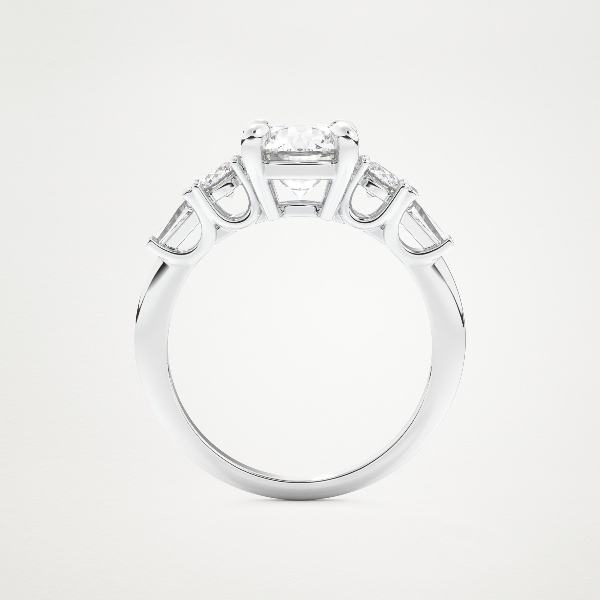Round Cluster Lab Grown Diamond Engagement Ring