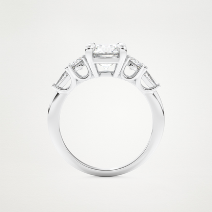 Round Cluster Lab Grown Diamond Engagement Ring
