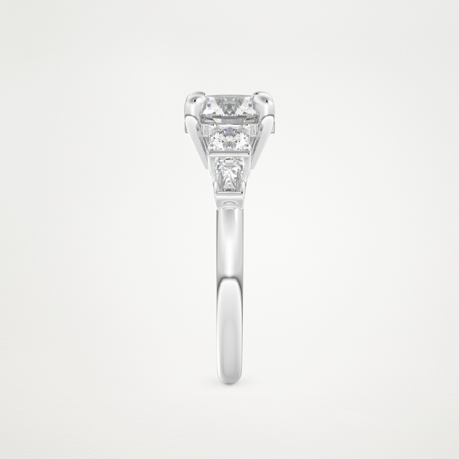 Round Cluster Lab Grown Diamond Engagement Ring
