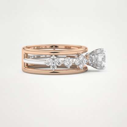 Round Multi Stone Lab Grown Diamond Engagement Ring