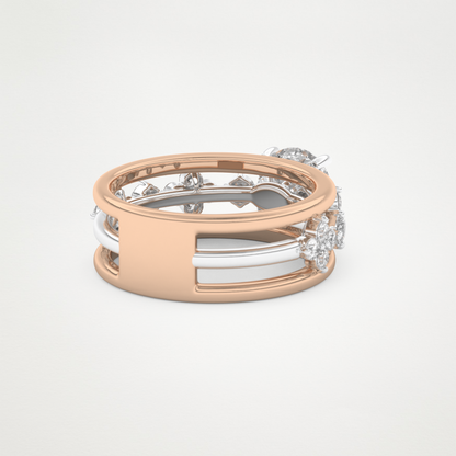 Round Multi Stone Lab Grown Diamond Engagement Ring