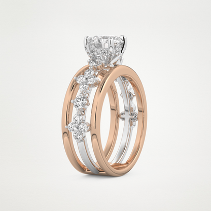 Round Multi Stone Lab Grown Diamond Engagement Ring