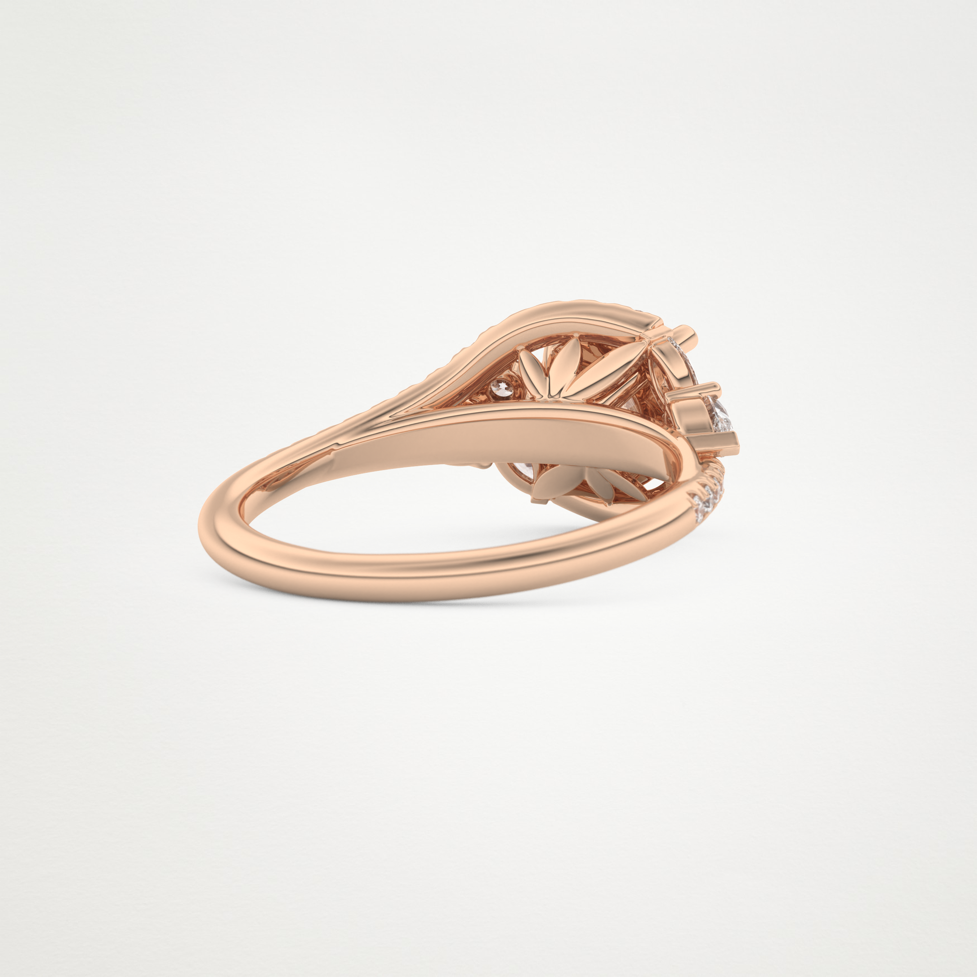Round Cluster Lab Grown Diamond Engagement Ring