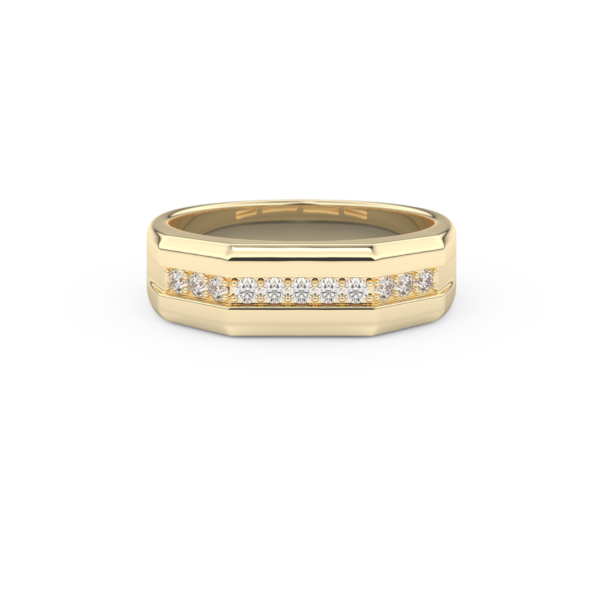 0.17 TCW Round Lab Grown Diamond Men's Wedding Band