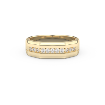0.17 TCW Round Lab Grown Diamond Men's Wedding Band