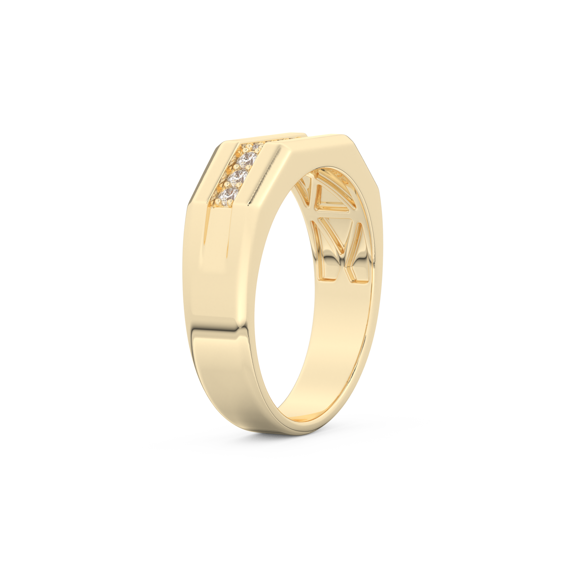 0.17 TCW Round Lab Grown Diamond Men's Wedding Band