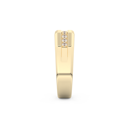 0.17 TCW Round Lab Grown Diamond Men's Wedding Band