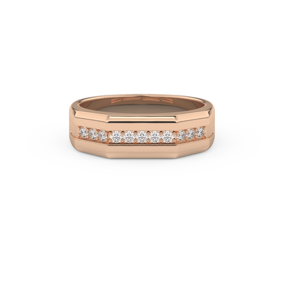 0.17 TCW Round Lab Grown Diamond Men's Wedding Band