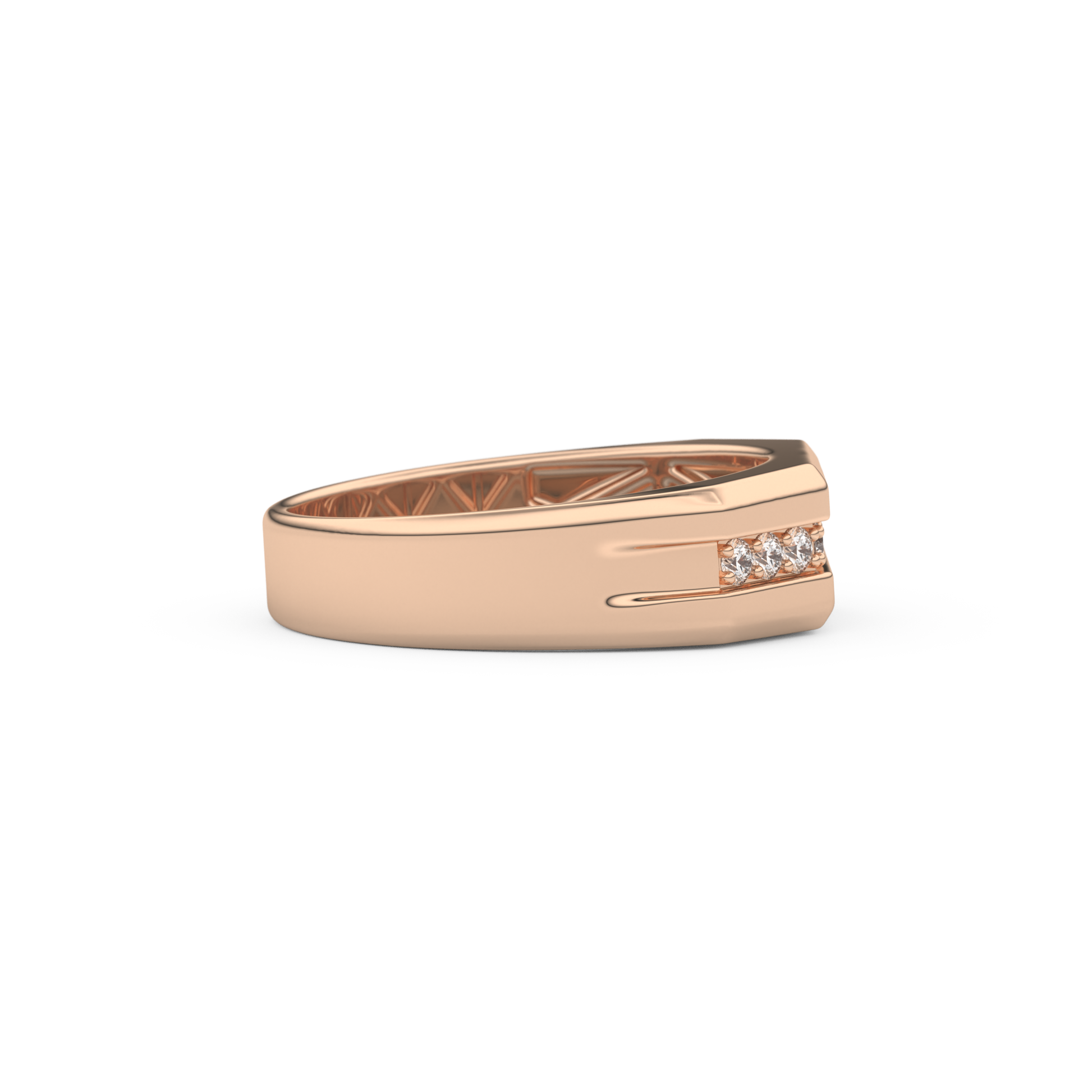 0.17 TCW Round Lab Grown Diamond Men's Wedding Band