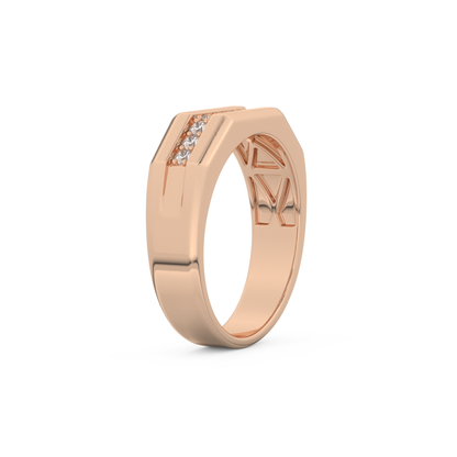 0.17 TCW Round Lab Grown Diamond Men's Wedding Band