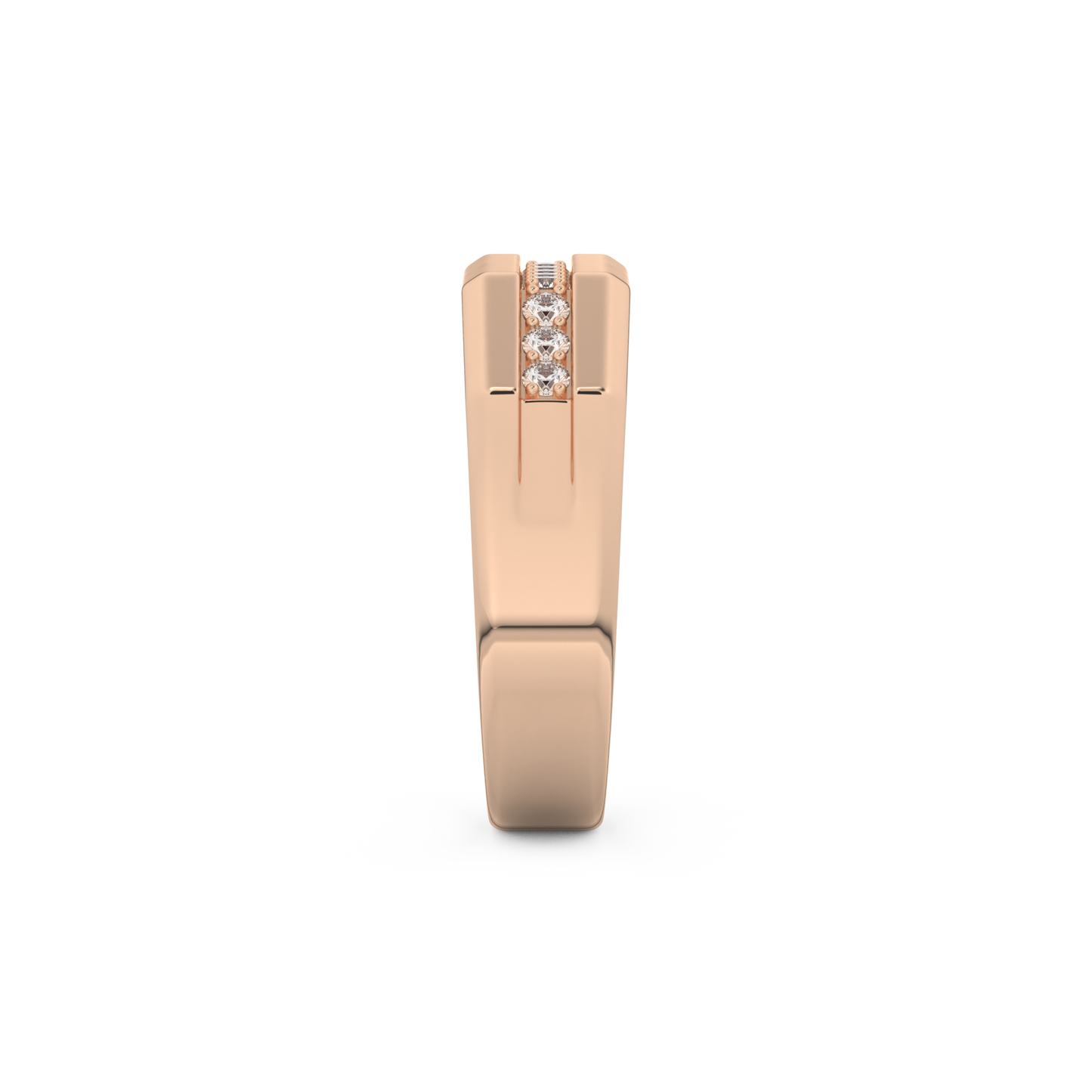 0.17 TCW Round Lab Grown Diamond Men's Wedding Band
