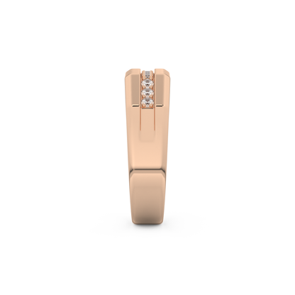 0.17 TCW Round Lab Grown Diamond Men's Wedding Band