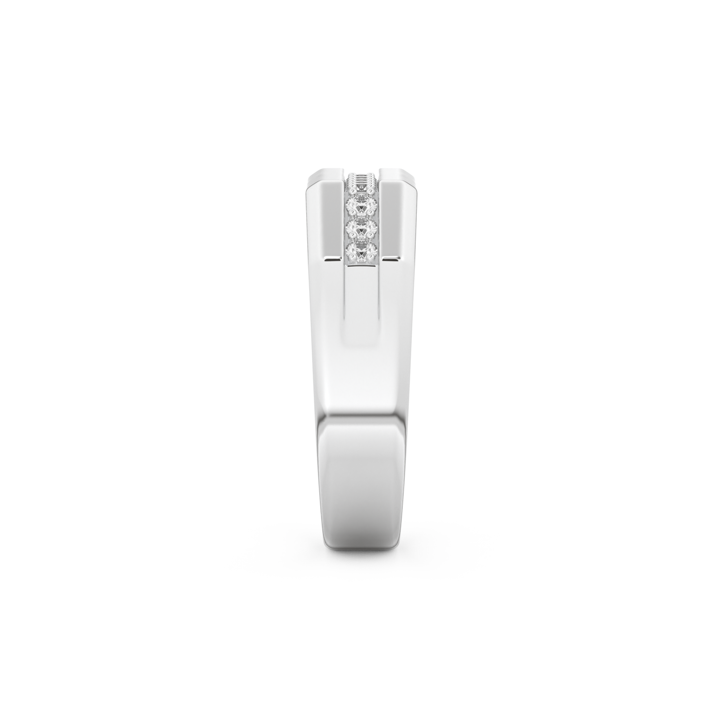 0.17 TCW Round Lab Grown Diamond Men's Wedding Band